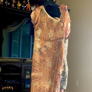 Badgley Mischka Floor Length Paisley Gown